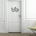 Exemple de stickers muraux: WC Graffiti Contour (Thumb)